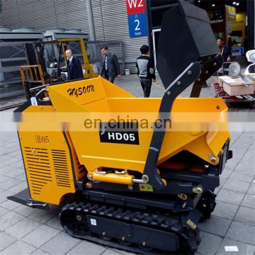 500kg hydraulic mini track dumper with self loading bucket