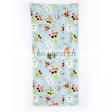 Wholesale 100% cotton rectangle colorful digital print super soft towels custom beach towel with image pattern