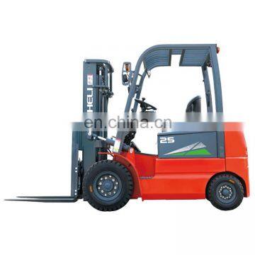 Heli brand four-wheel electric forklift diesel with 2.5 ton capacity