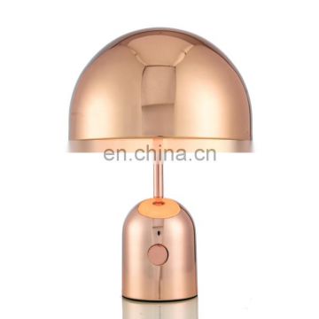 Modern Rose Gold Metal Bedside Table Lamp For Living Room