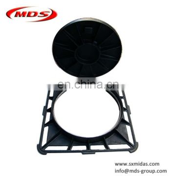 EN124 ductile cast iron square and round manhole cover, China manhole cover foundry