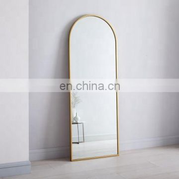 China mirror factory gold metal framed wall mounted decorative mirror