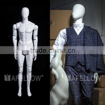 MZ-HM01WEG Fiberglass Adjustable Mannequins Men Abstract Dummy in White Color