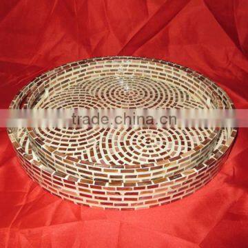 Mother of pearl serving trays