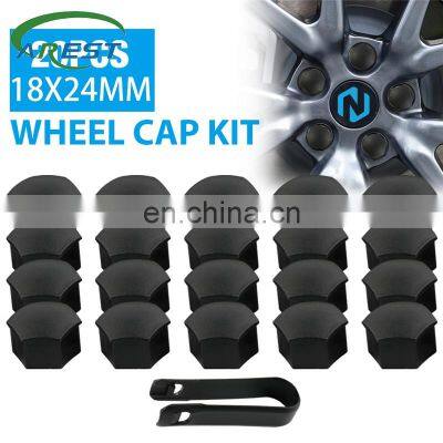 20pcs Wheel Lug Nut Cap Covers ABS Matte Black Wheel Cap Kit For Tesla Model 3 Model S Model X