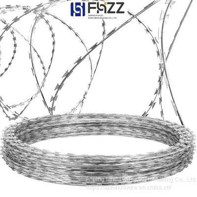 Double Spiral Cross Razor Barbed Wire Barrier With Concertina Coil for Border Line photo-3