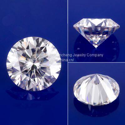 Moissanite Stone Loose D Colorless Simulated Diamond Loose Stone, Cut Gemstones VVS1 Clarity for Ring Pendant Jewelry Making with Certificate of Authenticity,0.5 carats