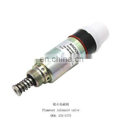 125-5773 125-5772  Excavator Flameout Solenoid Valve  for CAT  Electric parts Shut Off /stop Solenoid valve 12V 24V