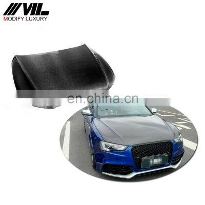 ML Style Carbon Fiber A5 Engine Hoods for Audi A5 S5 2012Up