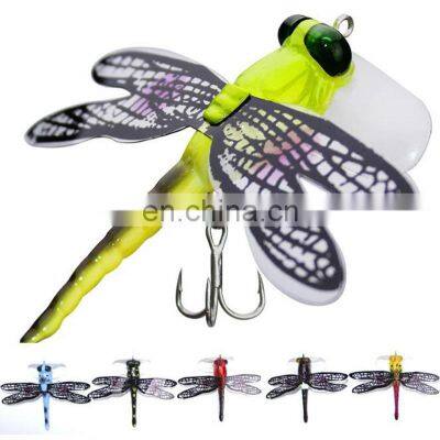 7.5cm 6g Crankbait Fishing Lure Fish Wobbler Tackle Topwater Dragonfly Fishing Bait Artificial Plastic Baits