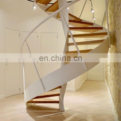 China factory supplier cast iron spiral stair used spiral I shaped wood staircases