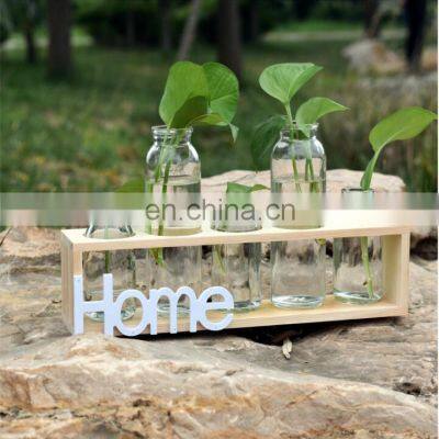 Home Decoration Plant Water Bottle Wood Organizer
