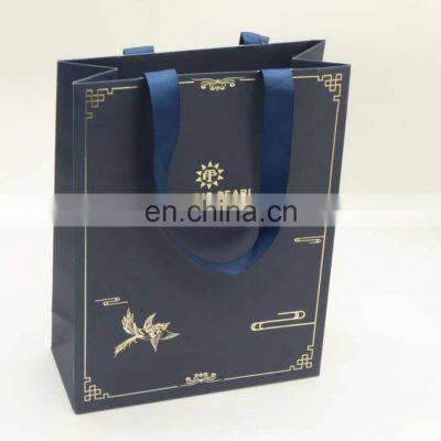 China Factory Price Custom Drawstring Luxury Shopping Bag Paper Bags With Logo Hot Stamping Custom Paper Bags photo-5