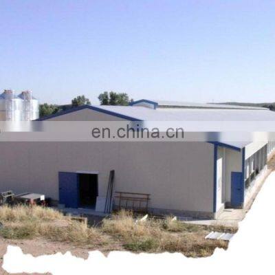 China low cost steel frame chicken layer duck breeding farming house sheds for poultry farm