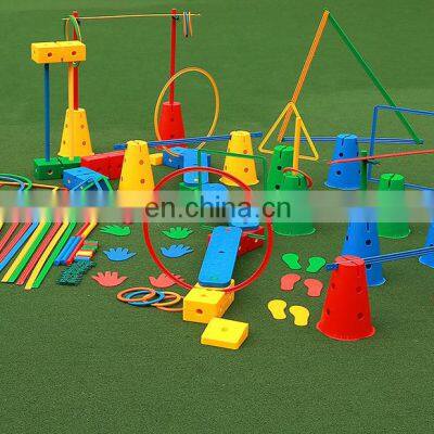 Vientiane combination plastic sensory training toys set Outdoor Agility Training sport plastic training