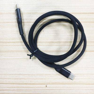 Nylon Braided USB-C to USB-C 3A Fast Charging Cable Type C Charger for Apple Macbook Huawei P40 photo-3