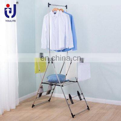 Economical portable clothesline garment display rack