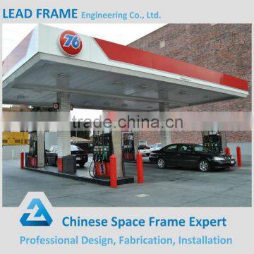 Low price steel space frame structure gas station canopy