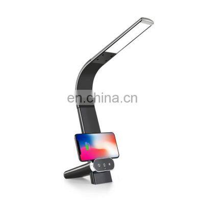 2022 Eye Caring Wireless Charging Usb Modern Charger Fast Led Desk Lamp For Work Study Learning Table Lamp photo-2