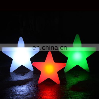 large outdoor Christmas balls lights /Multi color plastic star /tree/snow led rechargeable lamp  Christmas decorations lights