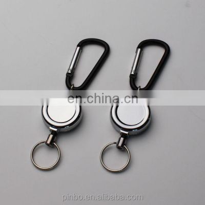 Metal Retractable Reel Badge Holders with Carabiner