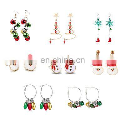 Christmas Drop Dangle Earrings Glitter Christmas Earrings photo-2