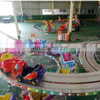 Amusement Park Rides 20 Seats Indoor Outdoor Shuttle Track Rail Train Kids Rides