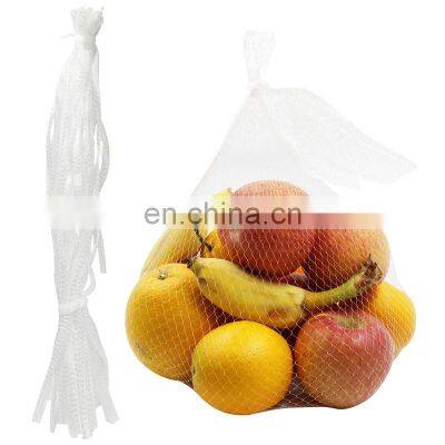 Sac Mesh Bag Avec Labelle Biodegradable Plastic Lemon Fruit Ham Net Mesh Bag Roll for Agriculture Fruit Vegetable