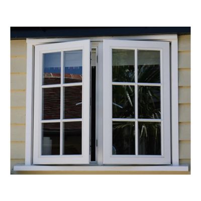 Low Price Aluminum Arc Casement Window with Grill Design