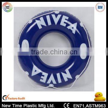 PVC inflatable swim ring on pool
