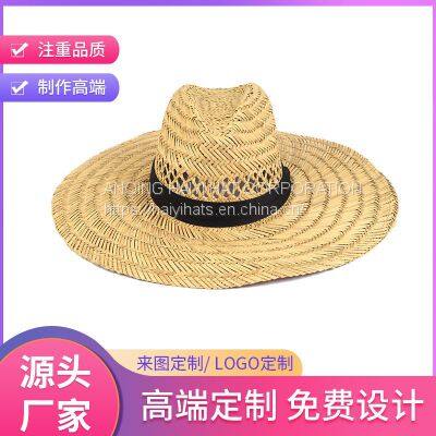 Summer Bandage Straw Hat Outdoor Outing Large Brim Sun Hat photo-5