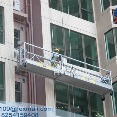 630kg Cradle Wall Motorized Scaffolding Facade Cleaning Equipment Suspended Platform