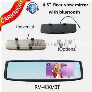 4.3-inch universal rearview mirror with Bluetooth