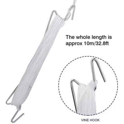 Metal Tomato Rope Hooks Support Clamps for Cucumber Tomato Pepper Eggplant Vines Flower Plant With PP Twine photo-2