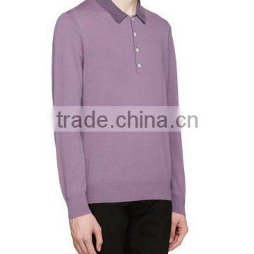 Top Quality Purple Knit Polo Shirts Design For Men photo-3