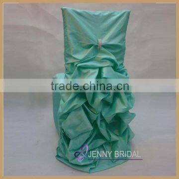 C001N small MOQ and good quality light green ruffled party chair cover