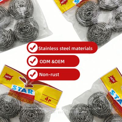 Mehrfachpackung haltbarer Stahlwollekugel für die Küche photo-3