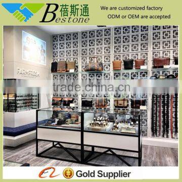 2015 latest hat display rack for retail store, modern showcase metal furniture for watch/hat display