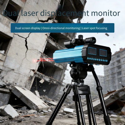 Dual-channel Wireless Laser Displacement Monitor