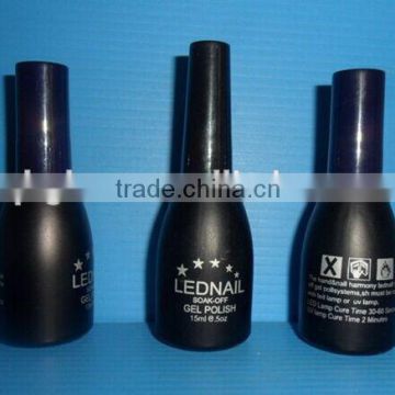 15ml coating nail polish glass bottle with black pp lid