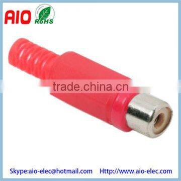 RCA Phono Audio Video Female Socket Plastic Red Connectors