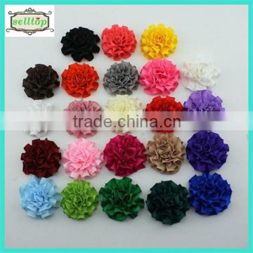 High quality 4.5-5cm make satin ribbon flowers