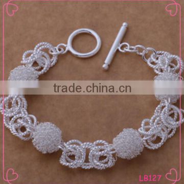 Round cut diamond bracelet silver jewelry tennis bracelet Korea fashion bracelet