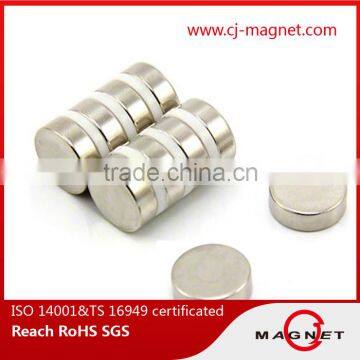 N48 TS16949 disc neodymium magnet with coating nickel manufactuer in Zhejiang China