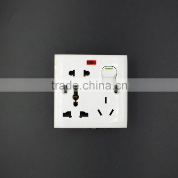 1 gang switch+8 pin socket, MF socket,multiple socket standard grounding socket