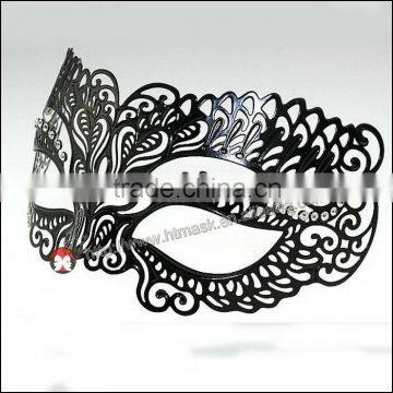 Fast Delivery Small Wholesale Venetian Party Mask, Filigree Metal Party Mask Black Masquerade Metal Party Mask photo-2