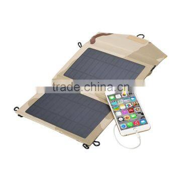 2016 Hot Sell Waterproof 7W Fabric Solar Chargers for Charing Mobile Phones