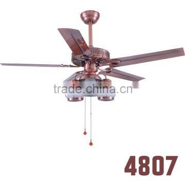4 Lantern Lampshade Tropical Red Ceiling Fans