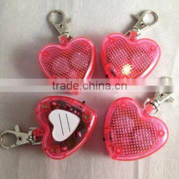 Creative Heart shaped plastic flashing light pet id tags cheap