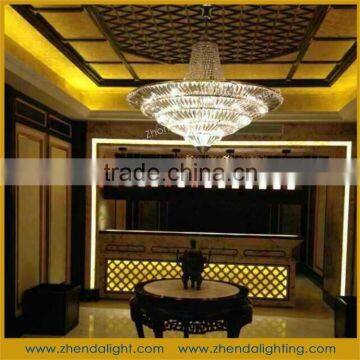 umbrella-type K9 clear crystal pendant light for hotel antechamber